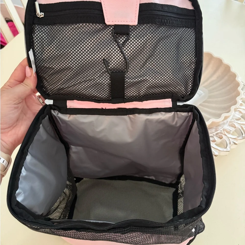 Pink and Black Mesh Tote Bag